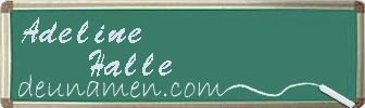 Adeline Halle Visitenkarte